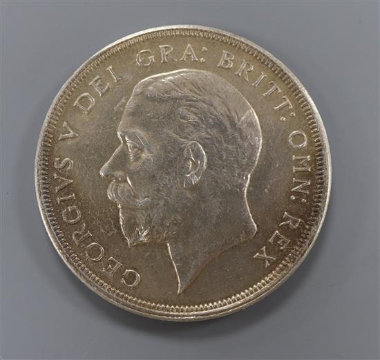 A George V crown, 1930, GVF, rare in this grade.